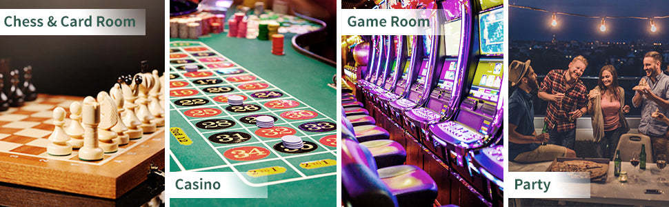 48" Folding Octagon Poker Table Top with Cup Holders and Carrying Case for Game