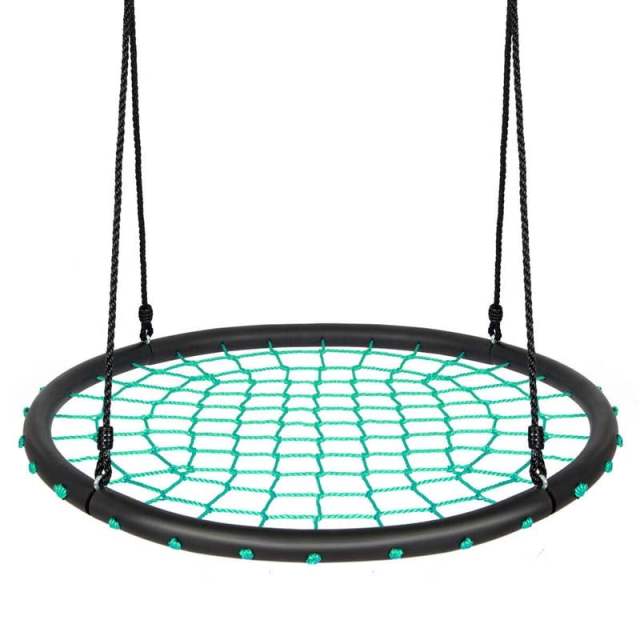 40'' Kids Round Spider Web Tree Saucer Swing Set