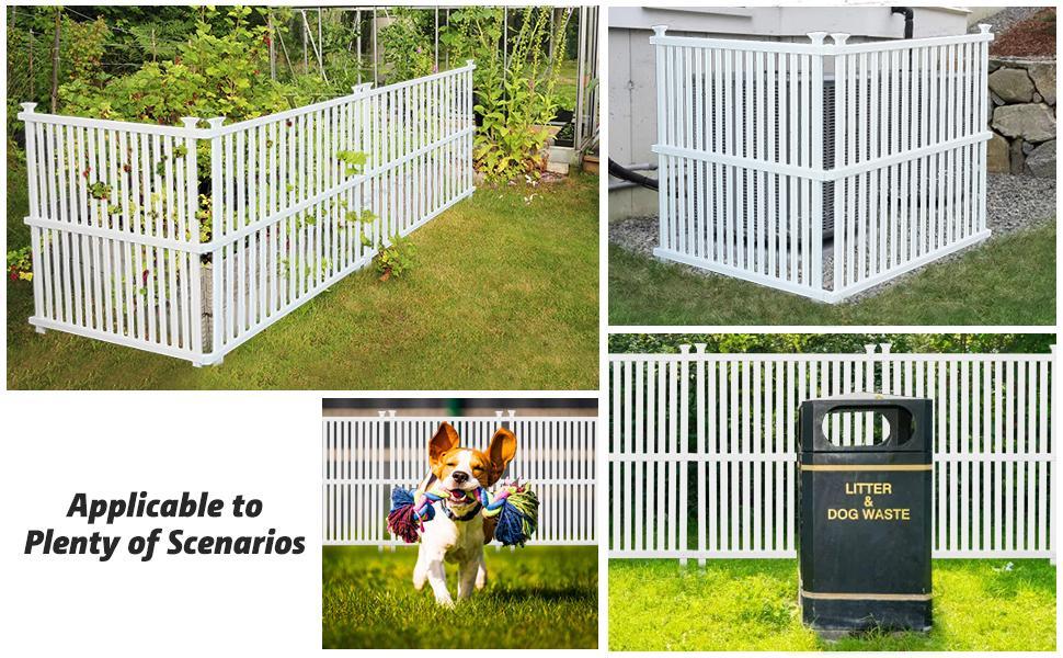 36" x 48" Outdoor Fence Garden Privacy Screen Space Divider with 2 Panels