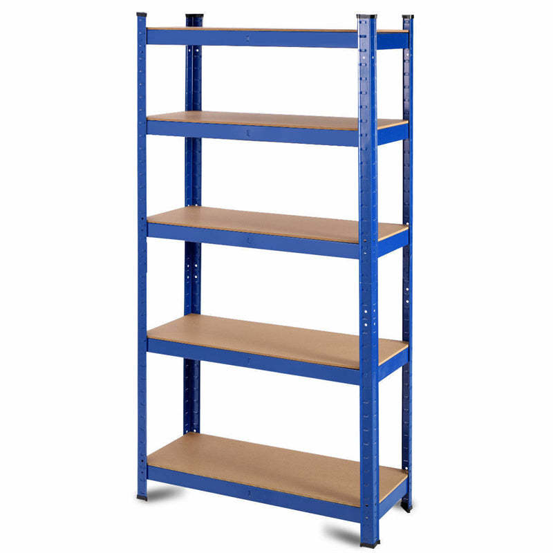 5-Tier Metal Storage Shelves, Heavy Duty Steel Shelving Unit, Adjustable Garage Tool Organizer Rack, Bolt-Free Assembly, 2000 lbs Capacity