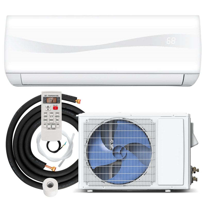 24000 BTU Ductless Mini Split Air Conditioner & Heater, 18.5 SEER2 208-230V Energy Efficient Wall-Mount Inverter AC Unit with Heat Pump for 1500Sq.Ft