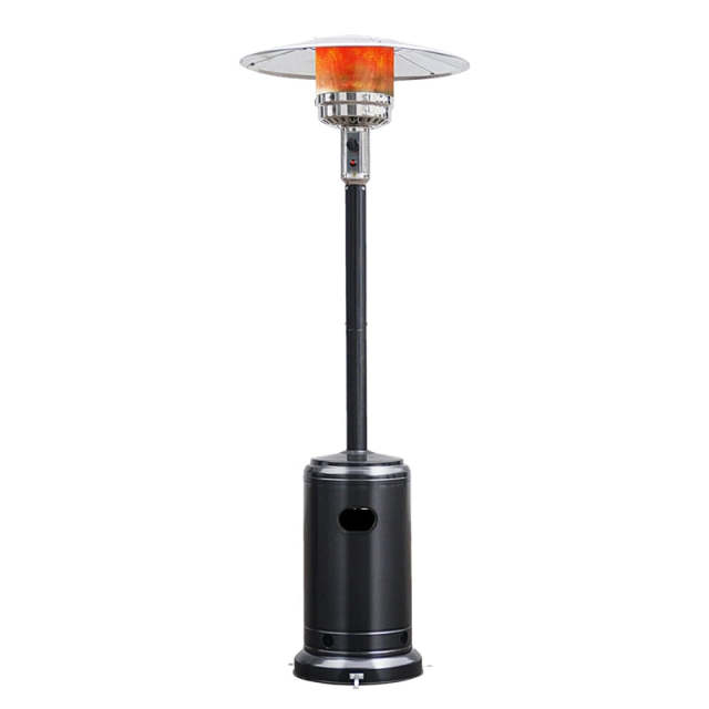 50,000 BTU Propane Patio Heater, Standing Outdoor LP Gas Heater with Wheels, Stainless Steel Burner & Tip-Over Protection for Garden Backyard