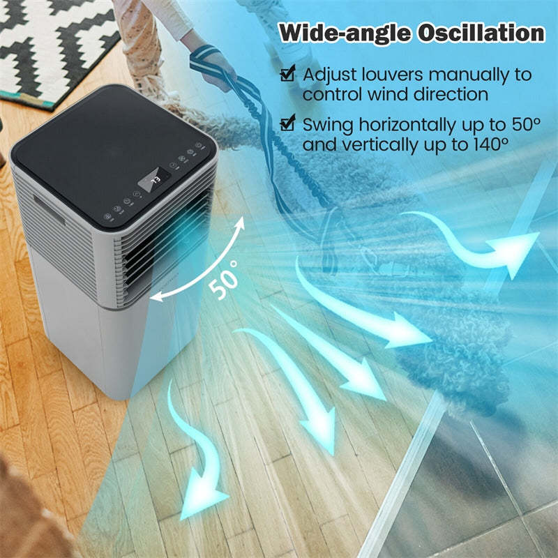 8000 BTU Portable Air Conditioner, 3-in-1 AC Unit Cools 230 sq.ft with Dehumidifier, Fan & Sleep Mode, Remote, Vent Kit for Bedroom, Office