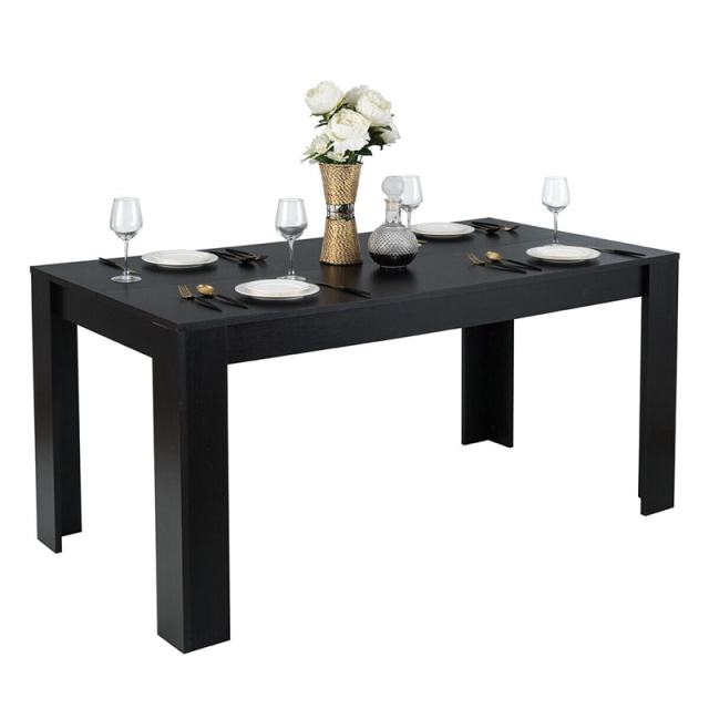 63" Rectangular Dining Table for 4-6 People, Farmhouse Wood Kitchen Table with Heavy Duty Legs, 330LBS Capacity for Living Room, Home Office