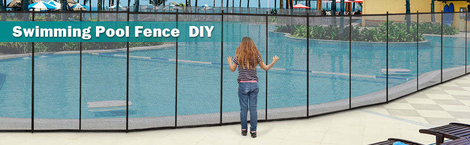 4 ft x 12 ft Mesh Pool Safety Fence for In-Ground