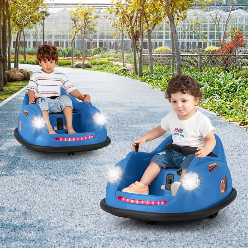 Kids Bumper Car 12V Electric Ride on Bumper Car 360° Spin with Remote Control, LED Lights, Battery Powered Baby Bumping Car Gift for Toddlers