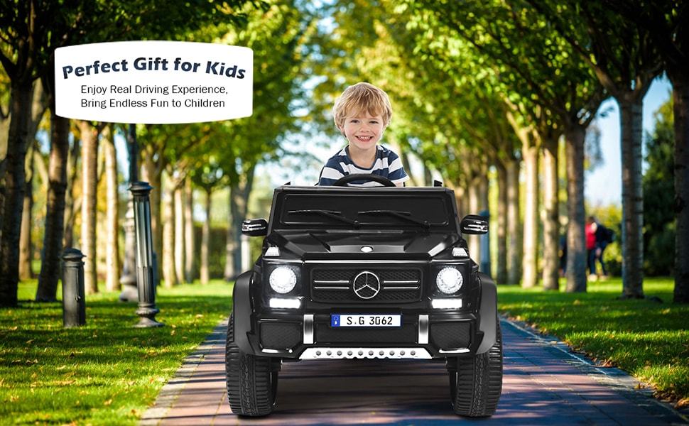 12V Licensed Mercedes-Benz Kids Powered Ride On Car Toy with 2 Motors