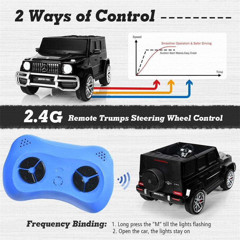Licensed Mercedes Benz G63 12V 2-Seater Kids Electric Ride on Car with Remote Control