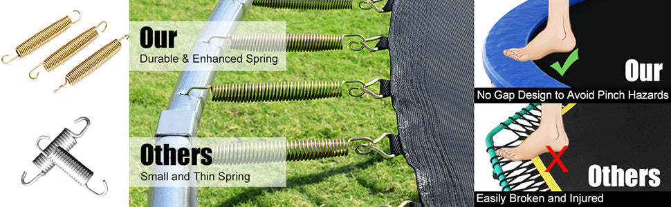 10 ft Combo Bounce Jump Trampoline with Spring Pad Ladder and Safety Enclosure Net