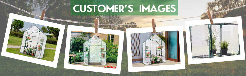 Outdoor Portable 4 Shelves Walk-in Greenhouse