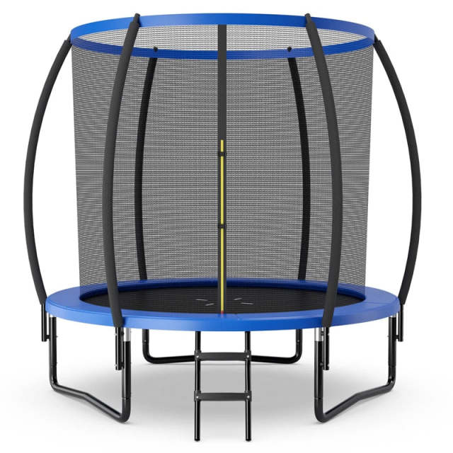 10FT Trampoline ASTM Approved Outdoor Recreational Trampoline with Safety Enclosure Net & Ladder for Kids Adults