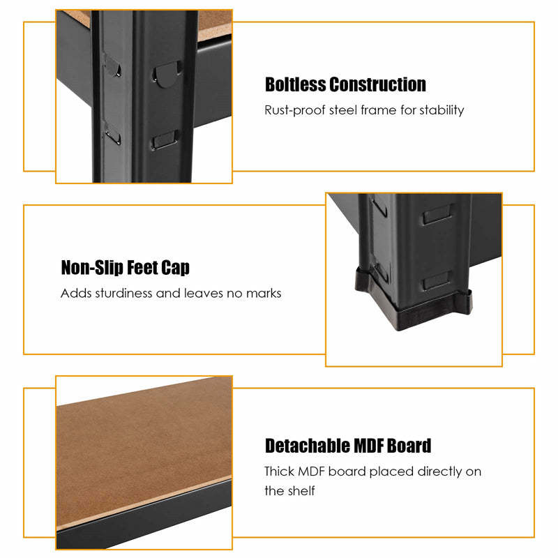 60 Inch Metal Garage Storage Shelves 5-Tier Adjustable Garage Shelves Tool Organizer