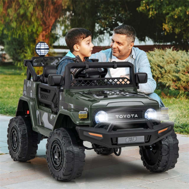 Kids Ride on Car 12V Licensed Toyota FJ Battery Powered Ride on Truck with Remote Control & LED Lights
