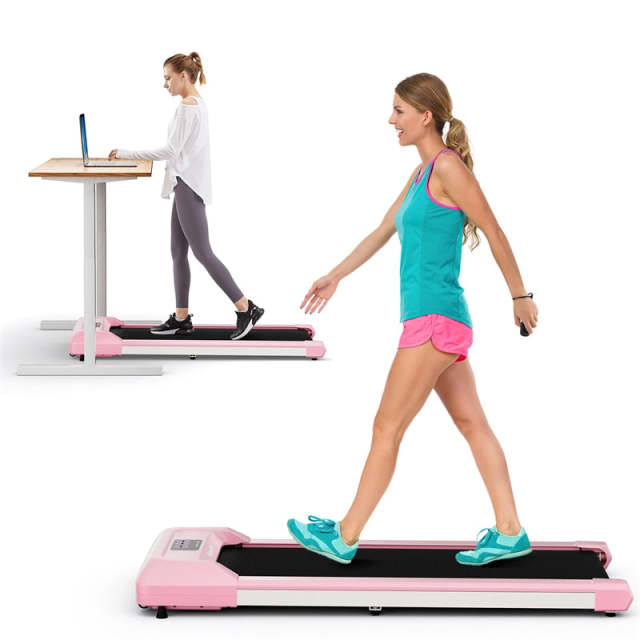 2-in-1 Walking Pad with 265lbs Capacity, Remote Control & LED Display, 2.25HP Under Desk Treadmill for Home, Office, Small Spaces
