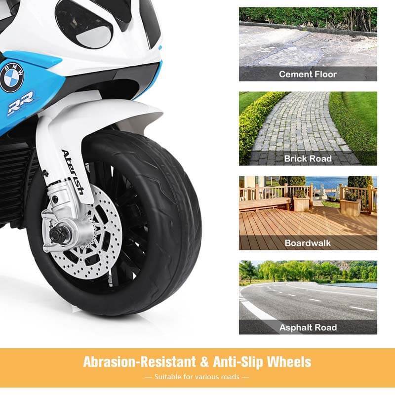 Kids Ride on Motorcycle, Licensed BMW 6V Battery Powered 3-Wheel Motorcycle Car Toy with Lights & Music