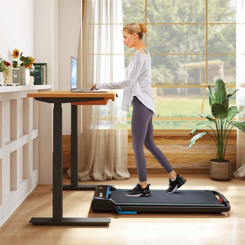 3-in-1 Folding Treadmill, 2.5HP Walking Pad & Under Desk Treadmill 340LB Capacity w/ Handlebar, LED Display, Remote, App Control for Home Office