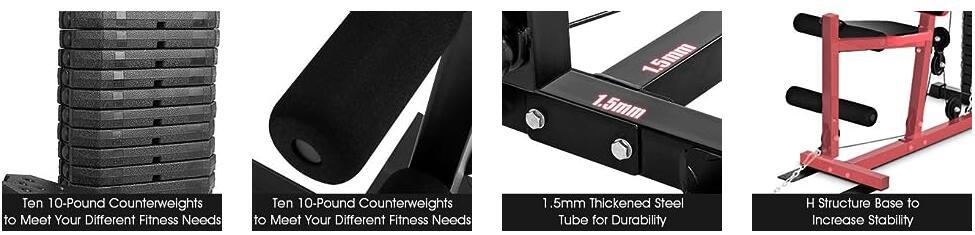 Multifunctional Cross Trainer Home Gym Exercise Workout Equipment Fitness Strength Machine