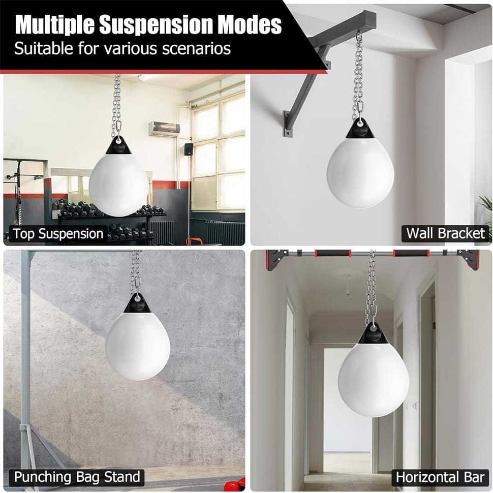 18" Water Aqua Punching Bag, 110Lbs Heavy Bag with Adjustable Metal Chain & Water Injection Hose, Boxing Training Bag for Adults Fitness, MMA