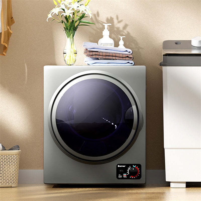 Portable Clothes Dryer, Compact 110V Electric Dryer with 4 Automatic Drying Mode & Stainless Steel Tub, Small Laundry Dryer for Apartment Dorm