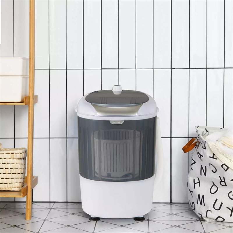 Mini Washer & Spinner Combo with Single Tub, 5.5 Lbs Compact Portable Washing Machine for Home, Apartments, Dorms, RVs