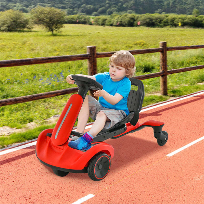 6V Electric Kids Ride-On Drift Car with 360° Spin, 2-Position Adjustable Seat, Horn & Engine, Drifting Go Kart Toy for Boys & Girls