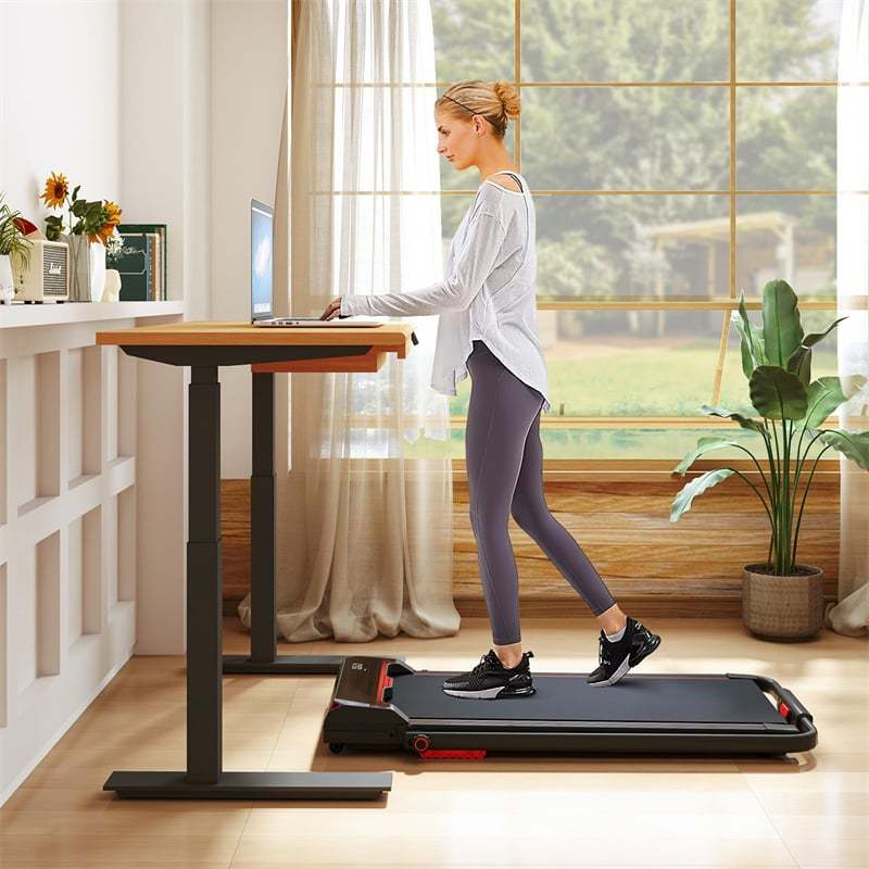 3-in-1 Folding Treadmill, 2.5HP Walking Pad & Under Desk Treadmill 340LB Capacity w/ Handlebar, LED Display, Remote, App Control for Home Office