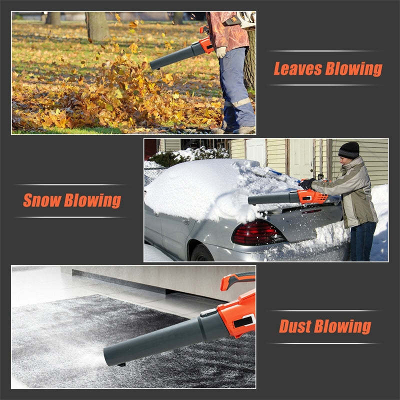 Electric Cordless Leaf Blower with Battery Charger for Garden Lawn Care