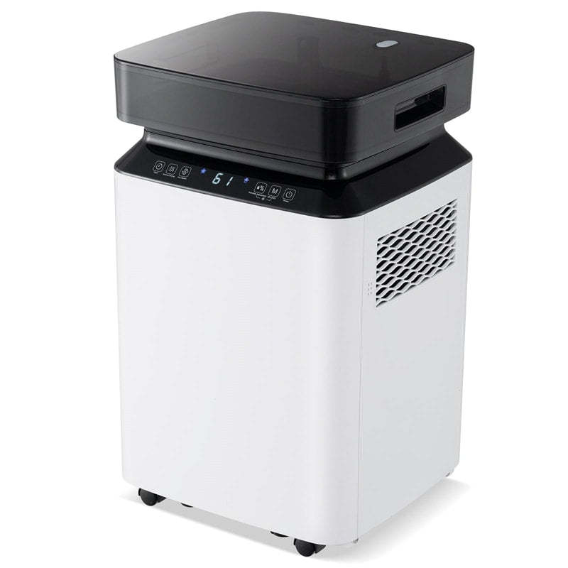 90 Pint Dehumidifier with Pump & Drain Hose for Basement Home, 6000 Sq.Ft High Efficiency Dehumidifier with 4 Wheels & 2.2 Gal Water Tank