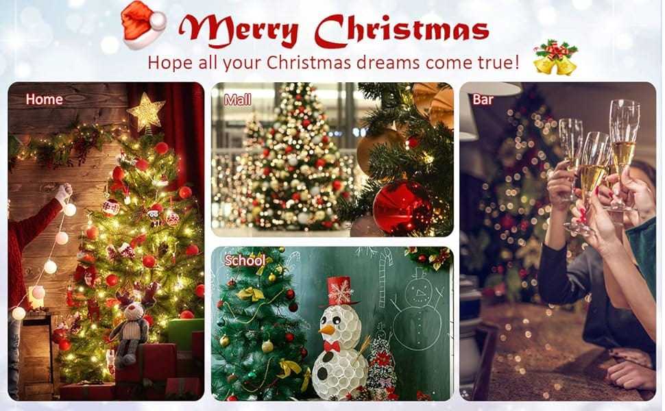 7.5FT Unlit Artificial Christmas Tree Premium Hinged Spruce Full Xmas Tree 1346 Branch Tips with Solid Metal Stand for Holiday Decor