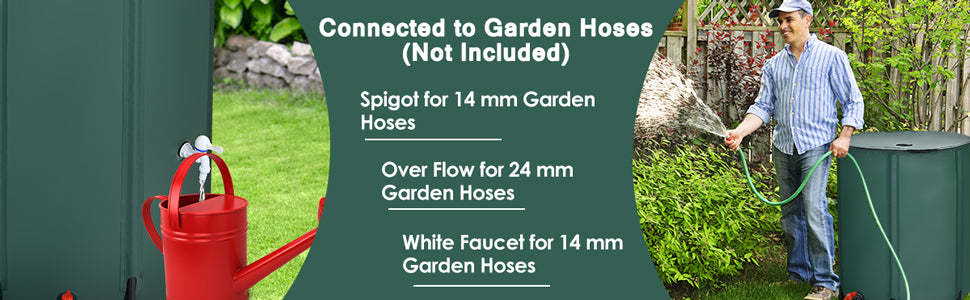 Portable Collapsible Rain Barrel Water Collector Tank Water Storage