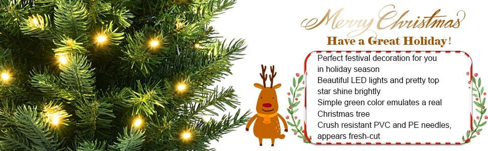 3 Ft Pre-lit Battery Operated Tabletop Christmas Tree with LED Lights