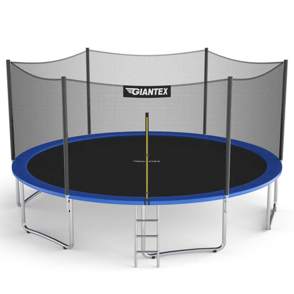 15Ft Outdoor Trampoline Combo with Enclosure Net and Spring Pad
