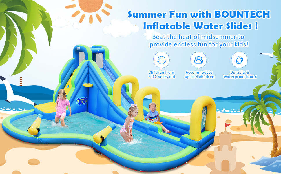 5 in 1 Giant Inflatable Water Slide Bouncer Water Park without Blower