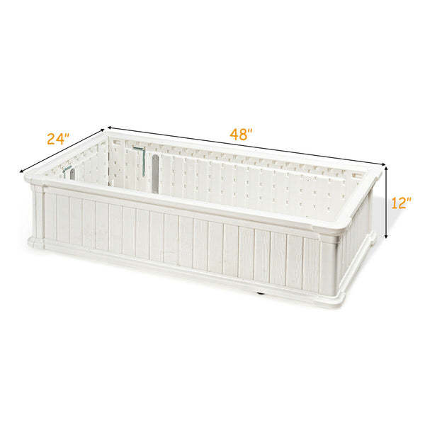48" L x 24" W Raised Garden Bed Outdoor Rectangle Plant Box