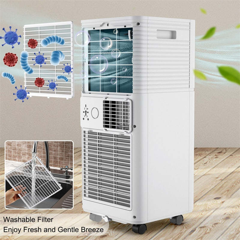 8000 BTU Portable Air Conditioner, 3-in-1 AC Unit Cools 230 sq.ft with Dehumidifier, Fan & Sleep Mode, Remote, Vent Kit for Bedroom, Office