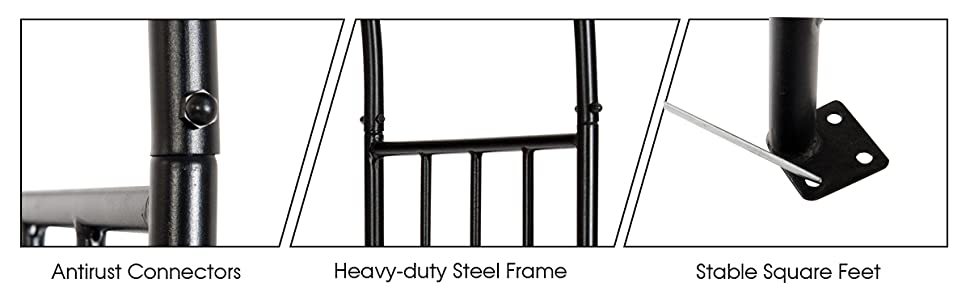 7.2Ft Outdoor Metal Garden Arch Pergola Arbor for Wedding Lawn Decoration