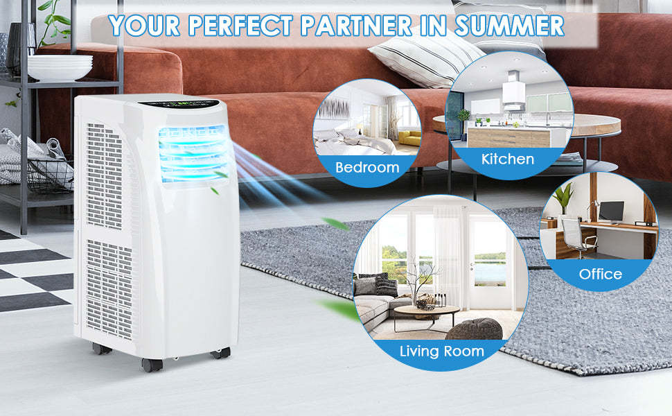 8000 BTU Portable Air Conditioner with Sleep Mode Dehumidifier Function Remote