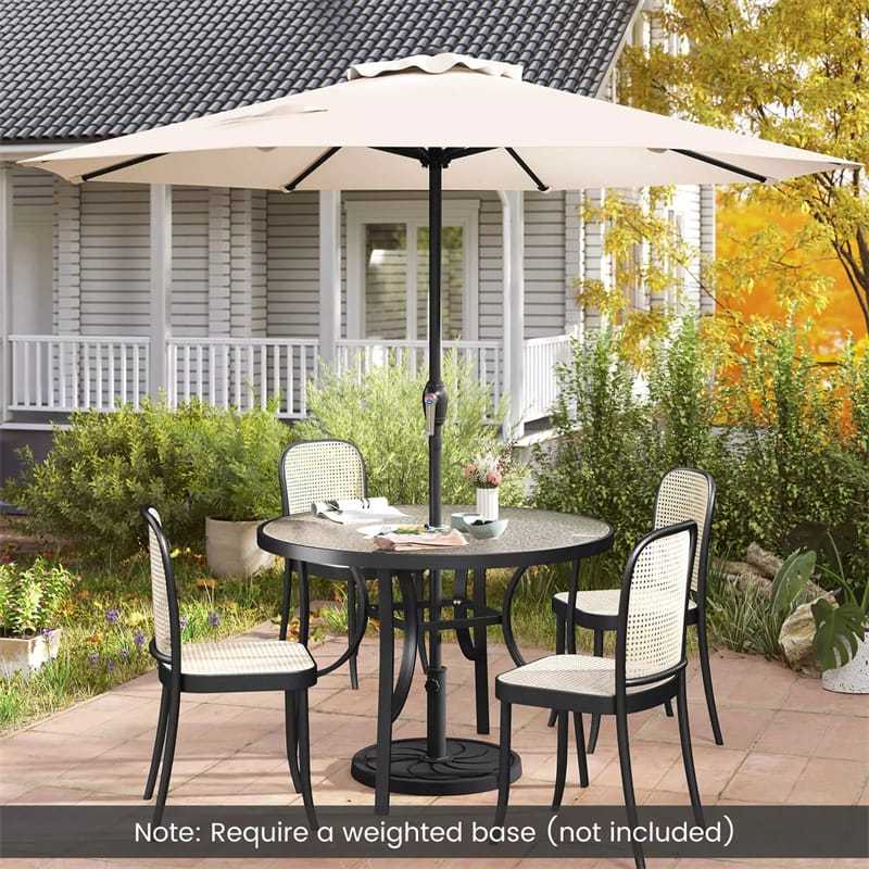 8.5FT Patio Umbrella, Outdoor Market Table Umbrella with Crank Handle, 8 Heavy Duty Ribs, Vented Top, Sun-Proof Canopy for Garden Yard Poolside