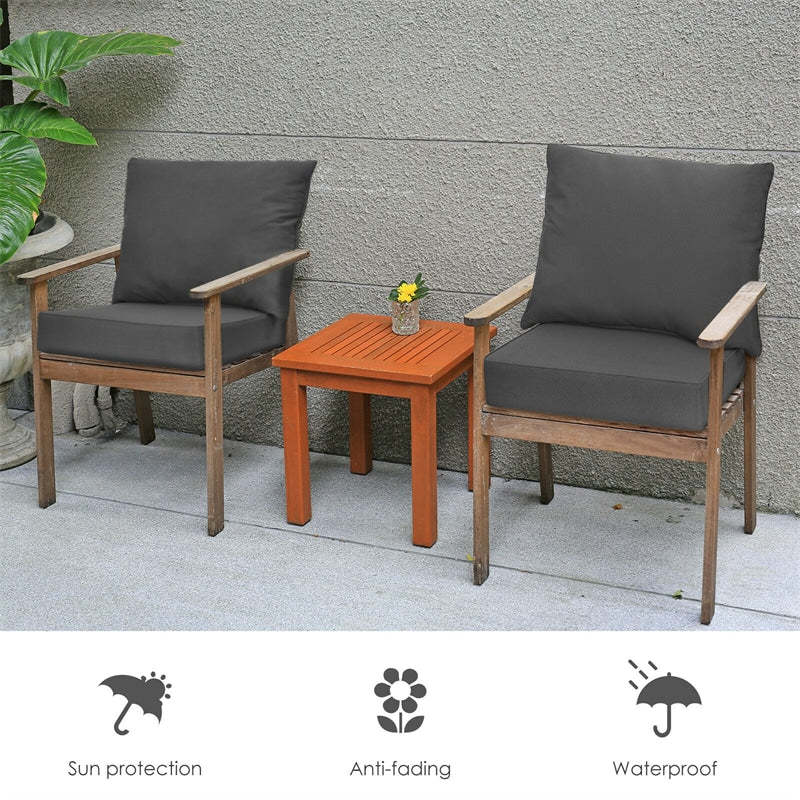 Outdoor Chair Cushion Set with Deep Seat & Back Cushion for Patio Furniture