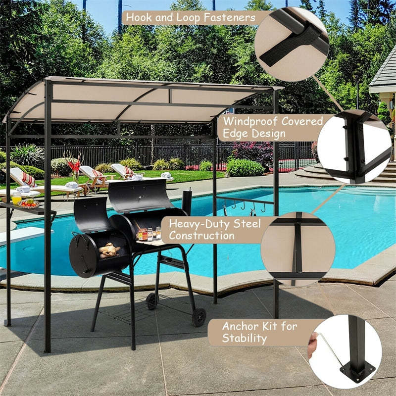 7' x 4.5' Outdoor Grill Gazebo Patio Garden BBQ Canopy Shelter