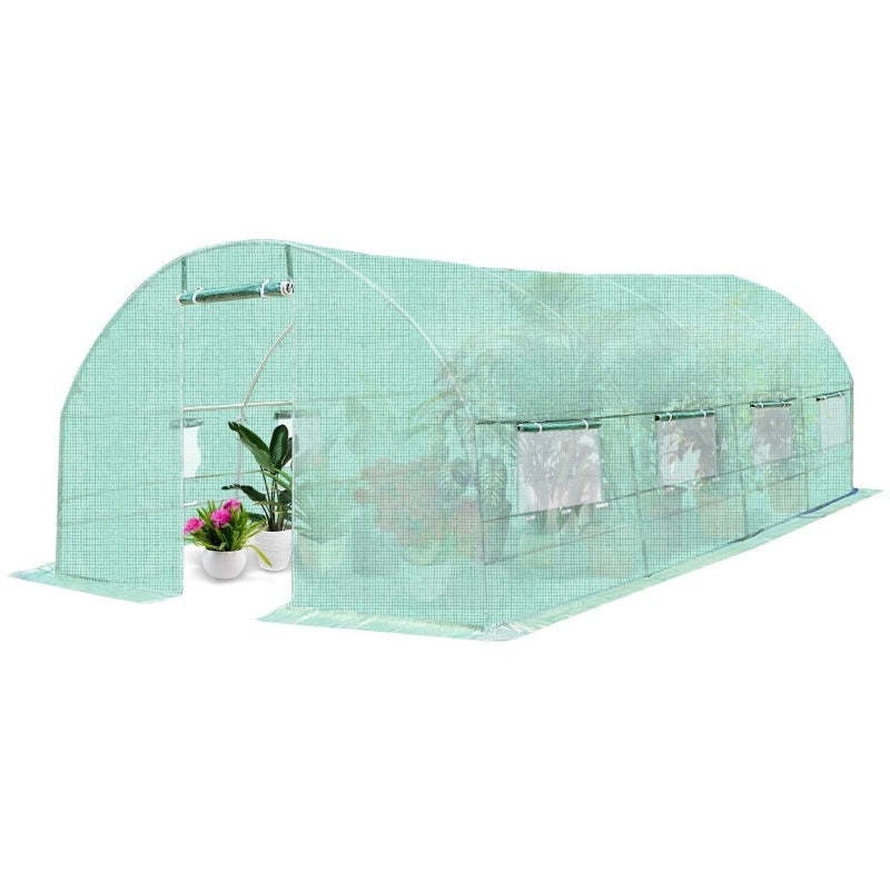 Portable Walk-in Greenhouse Backyard Garden Plant Grow Tents with 8 Windows