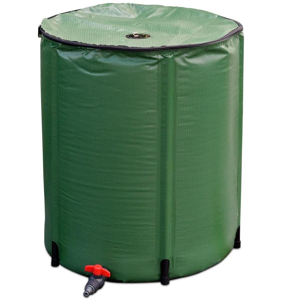 53 Gallon Collapsible Rain Barrel Portable Rainwater Storage Tank Fold Rainwater Collection Bucket with Spigot Water Storage Container