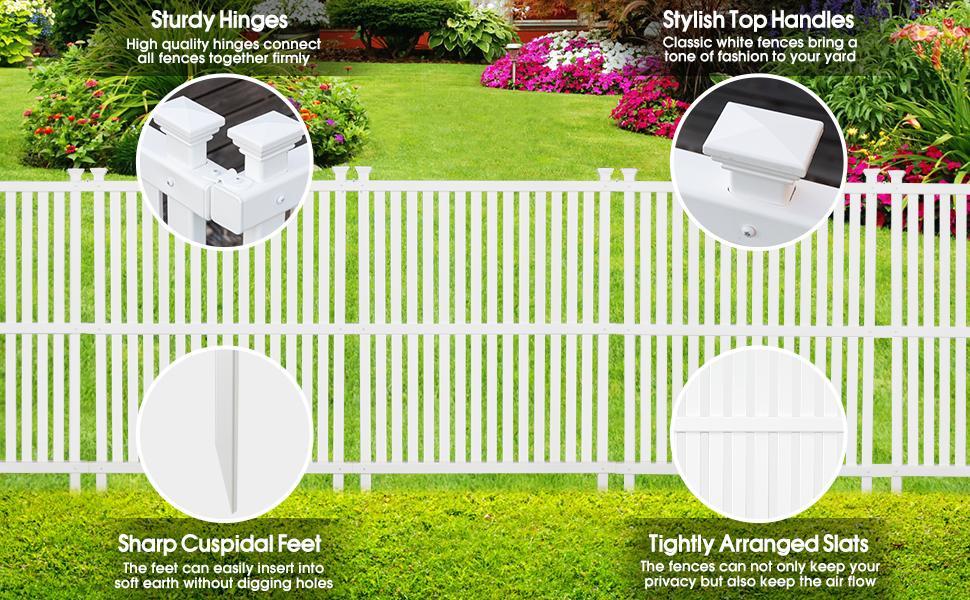 36" x 48" Outdoor Fence Garden Privacy Screen Space Divider with 2 Panels