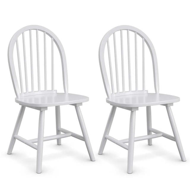 Windsor Chairs Set of 2, Vintage Wood Dining Chairs French Country Armless Spindle Back Dining Chairs for Kitchen Island