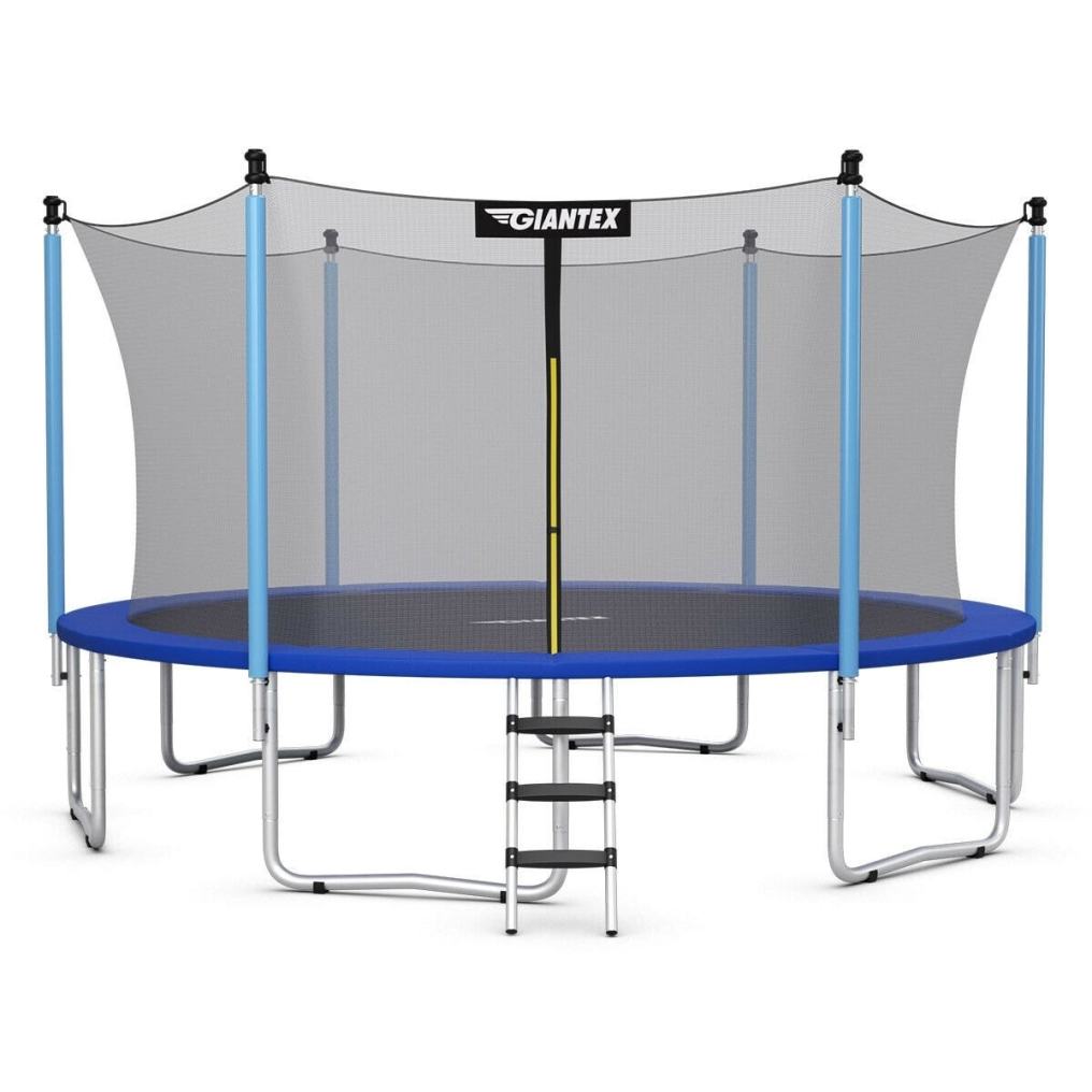 15 Ft Outdoor Trampoline Combo Bounding Bed Trampoline with Safety Enclosure Net & Ladder