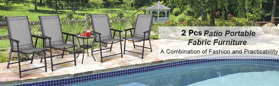 Patio folding chair - patio furniture - bestoutdor.com