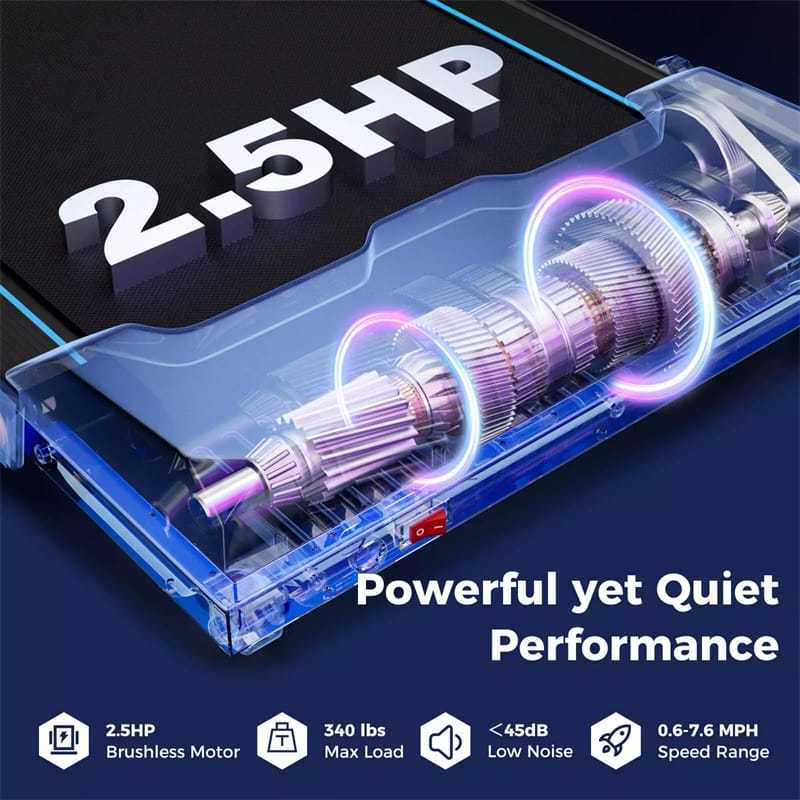 3-in-1 Folding Treadmill, 2.5HP Walking Pad & Under Desk Treadmill 340LB Capacity w/ Handlebar, LED Display, Remote & App Control for Home Office