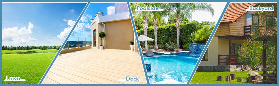 5 Piece Patio Dining Furniture Set Folding Table Chair Set with Umbrella Hole