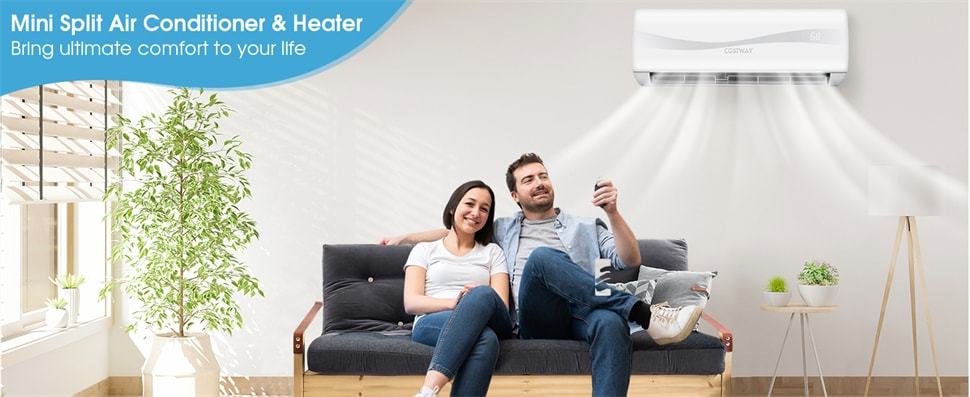 12000 BTU Mini Split Air Conditioner & Heater w/ Heat Pump, 20 SEER2 115V Wall-Mount Ductless Inverter AC Unit Cools up to 750 Sq.Ft, Installation Kit