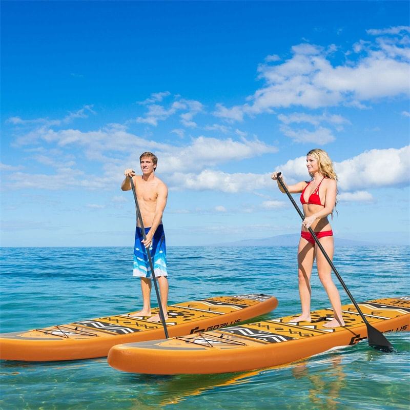 10.5' Inflatable Stand Up Paddle Board with Backpack Aluminum Paddle Pump